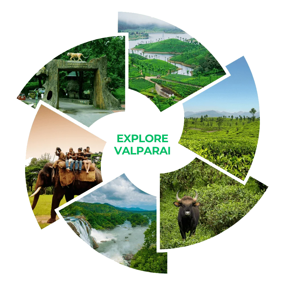 Custom Valparai taxi route